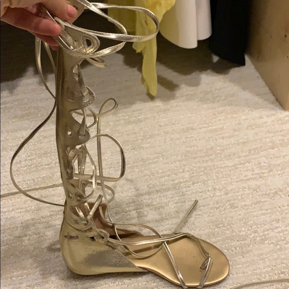 Never worn lace up gladiator sandals!